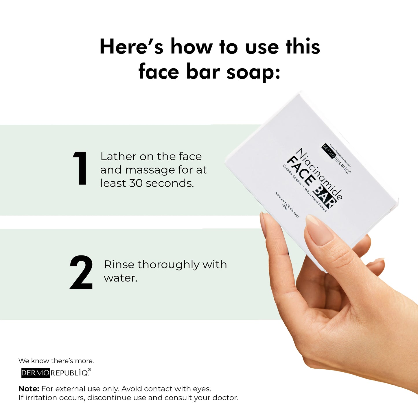Niacinamide Face Bar Centella Asiatica + Witch Hazel Extract 100g