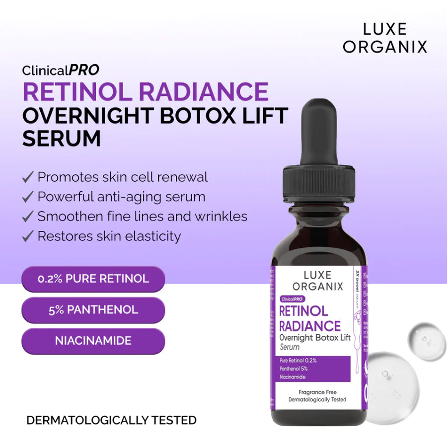 ClinicalPRO Retinol Radiance Overnight Botox Lift Serum 30ml