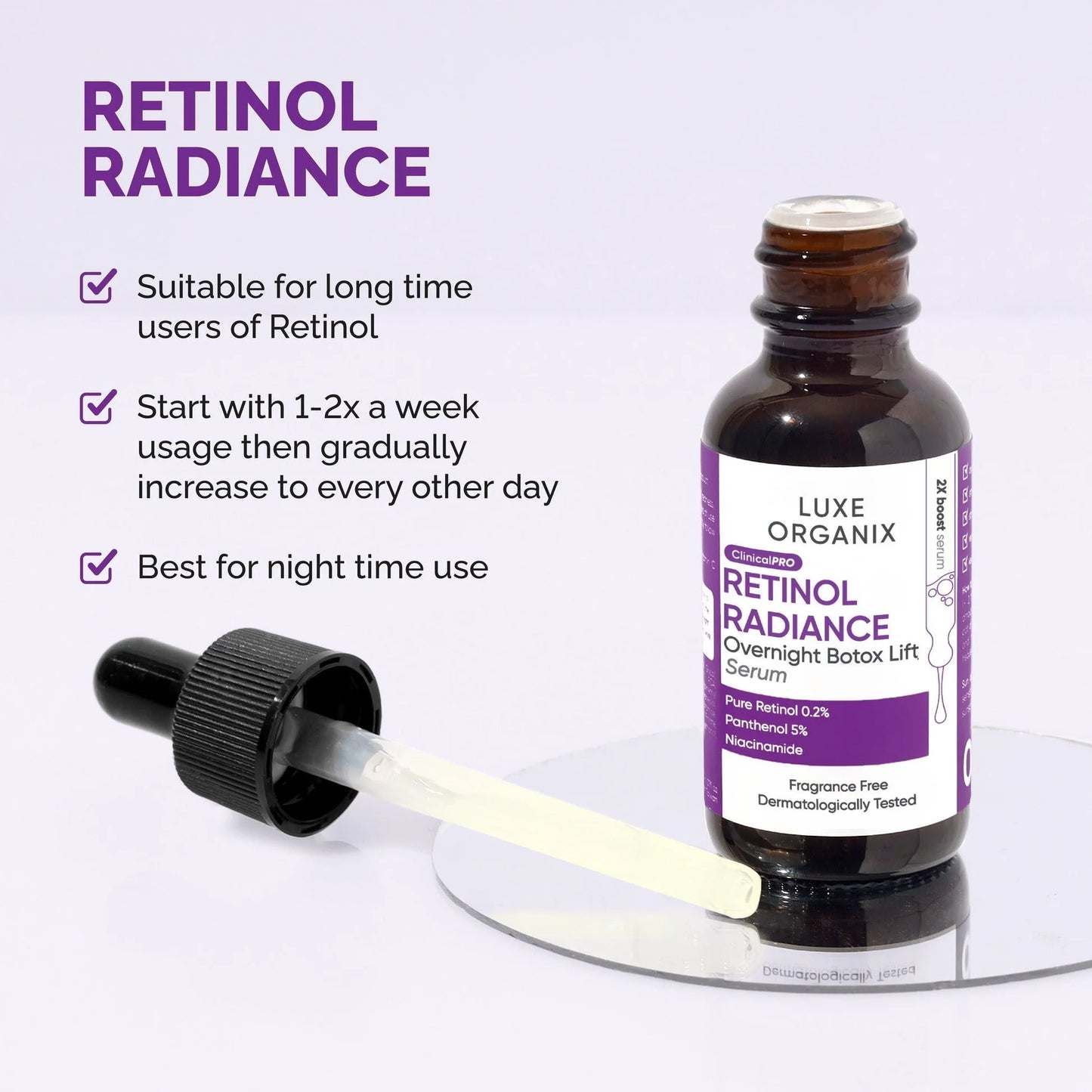 ClinicalPRO Retinol Radiance Overnight Botox Lift Serum 30ml