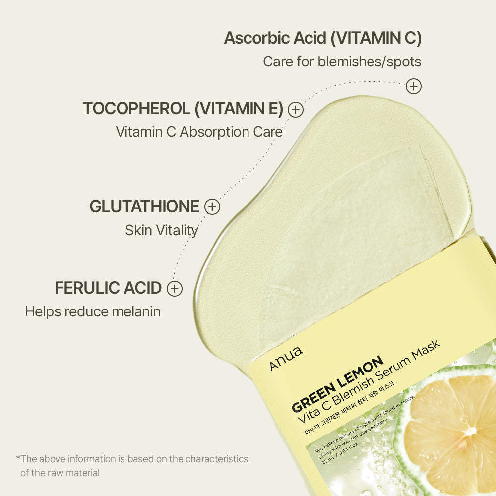 Green Lemon Vita C Blemish Serum Mask 25ml