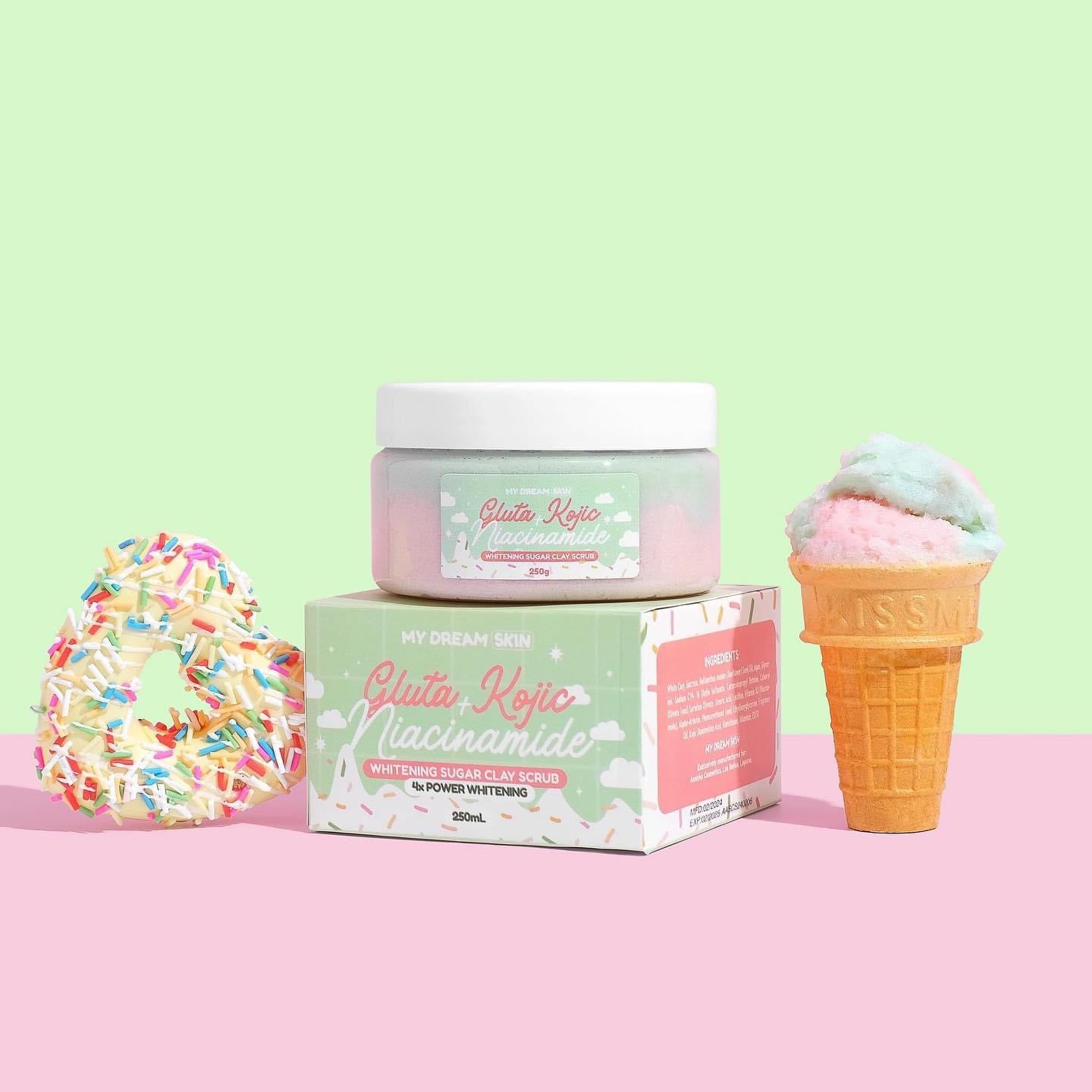 Gluta Kojic + Niacinamide Whitening Sugar Clay Scrub 250ml
