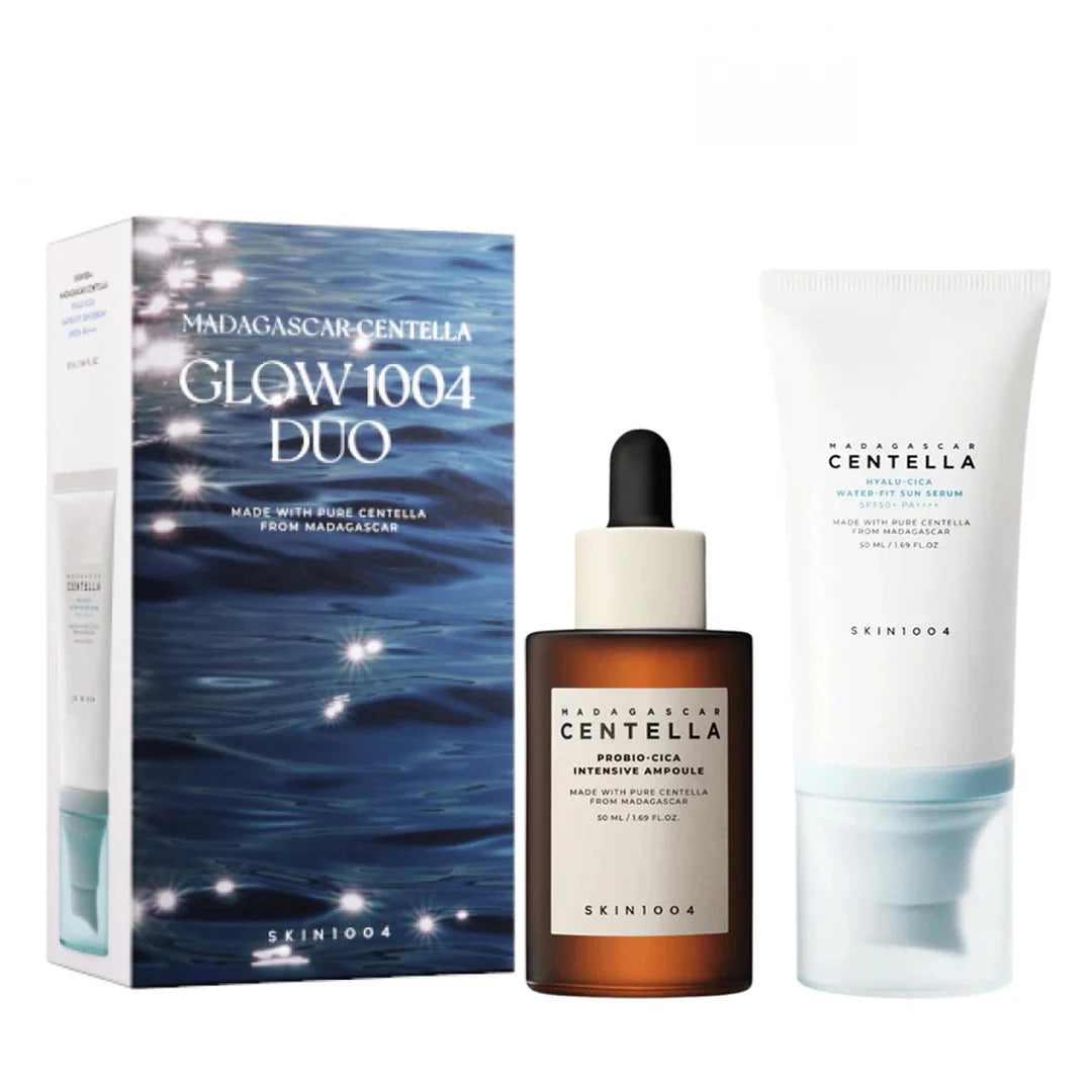 Madagascar Centella Glow 1004 Duo (Probio-Cica Intensive Ampoule 50ml + Centella Water Fit Sun Serum 50ml)