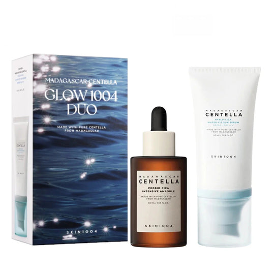 Madagascar Centella Glow 1004 Duo (Probio-Cica Intensive Ampoule 50ml + Centella Water Fit Sun Serum 50ml)