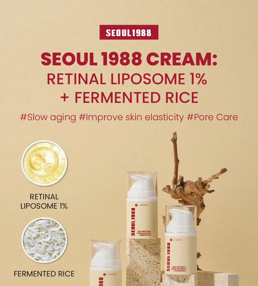 Seoul 1988 Cream :Retinal Liposome 1% + Fermented Rice 50ml