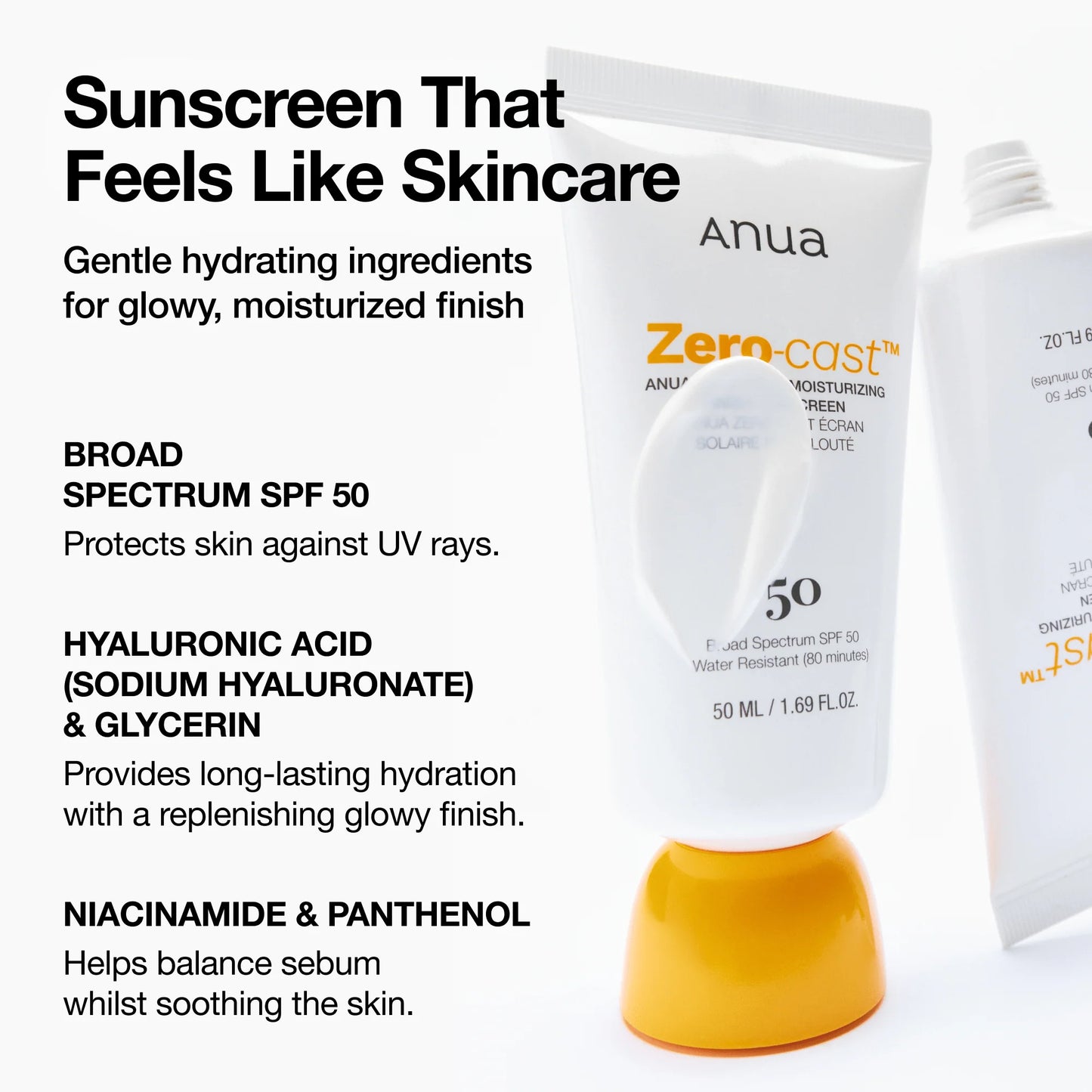 Zero-cast Moisturizing Finish Sunscreen SPF50+ PA++++ 50ml