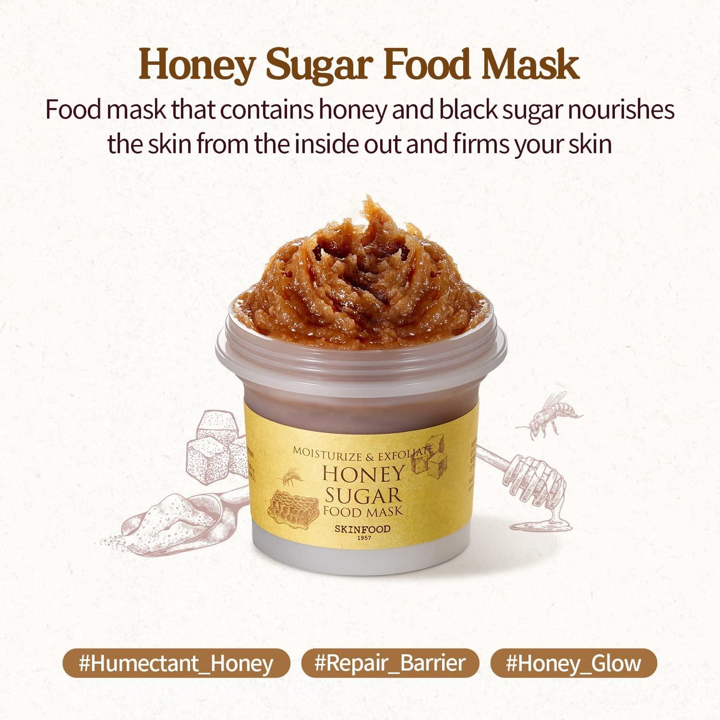 Honey Sugar Food Mask 120g