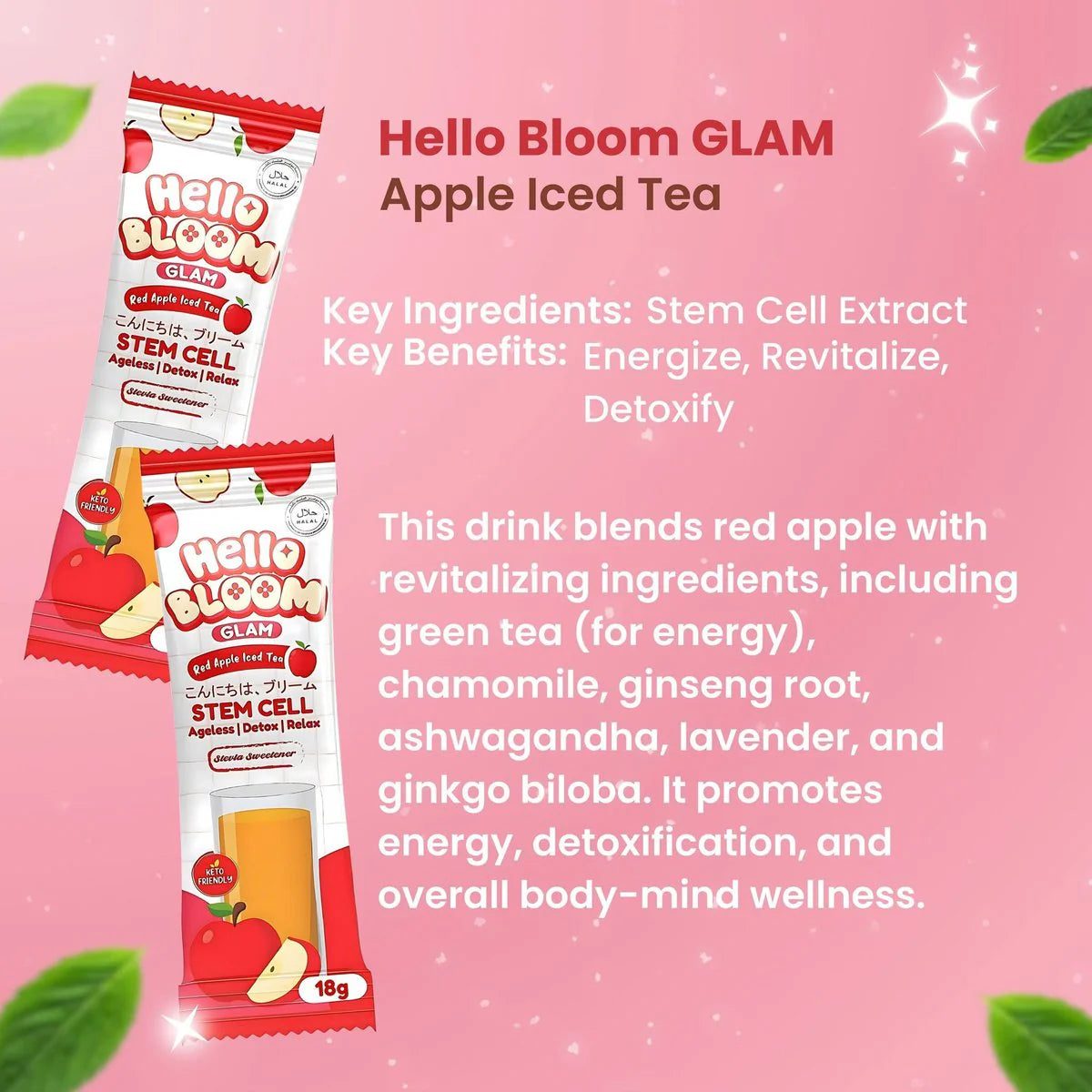 Glam Red Apple Iced Tea Stemcell (10 Sachets)