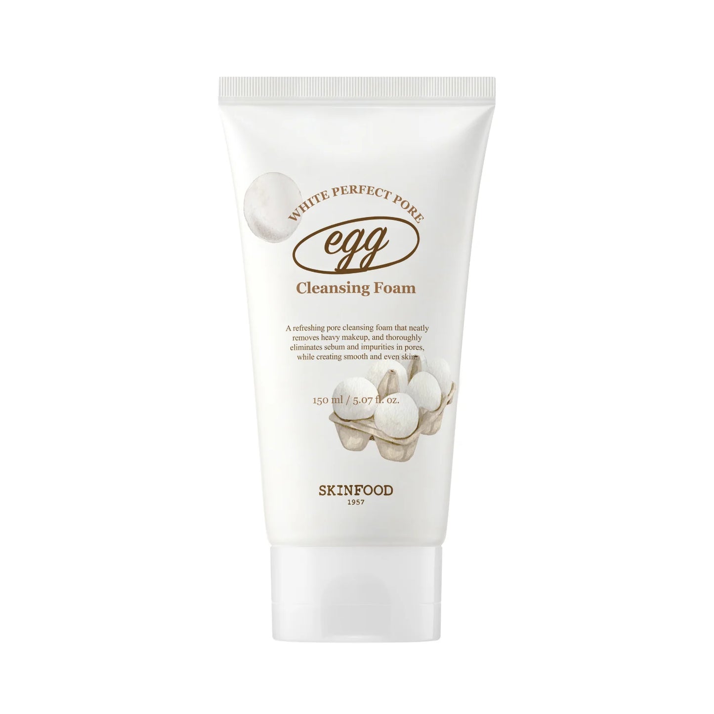 White Perfect Pore Egg Cleansing Foam 150ml