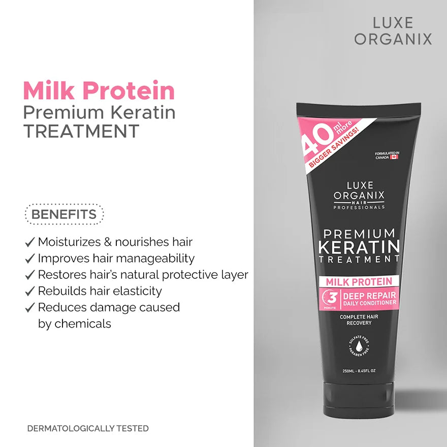 Premium Keratin Treatment Milk Protein Conditioner 250ml