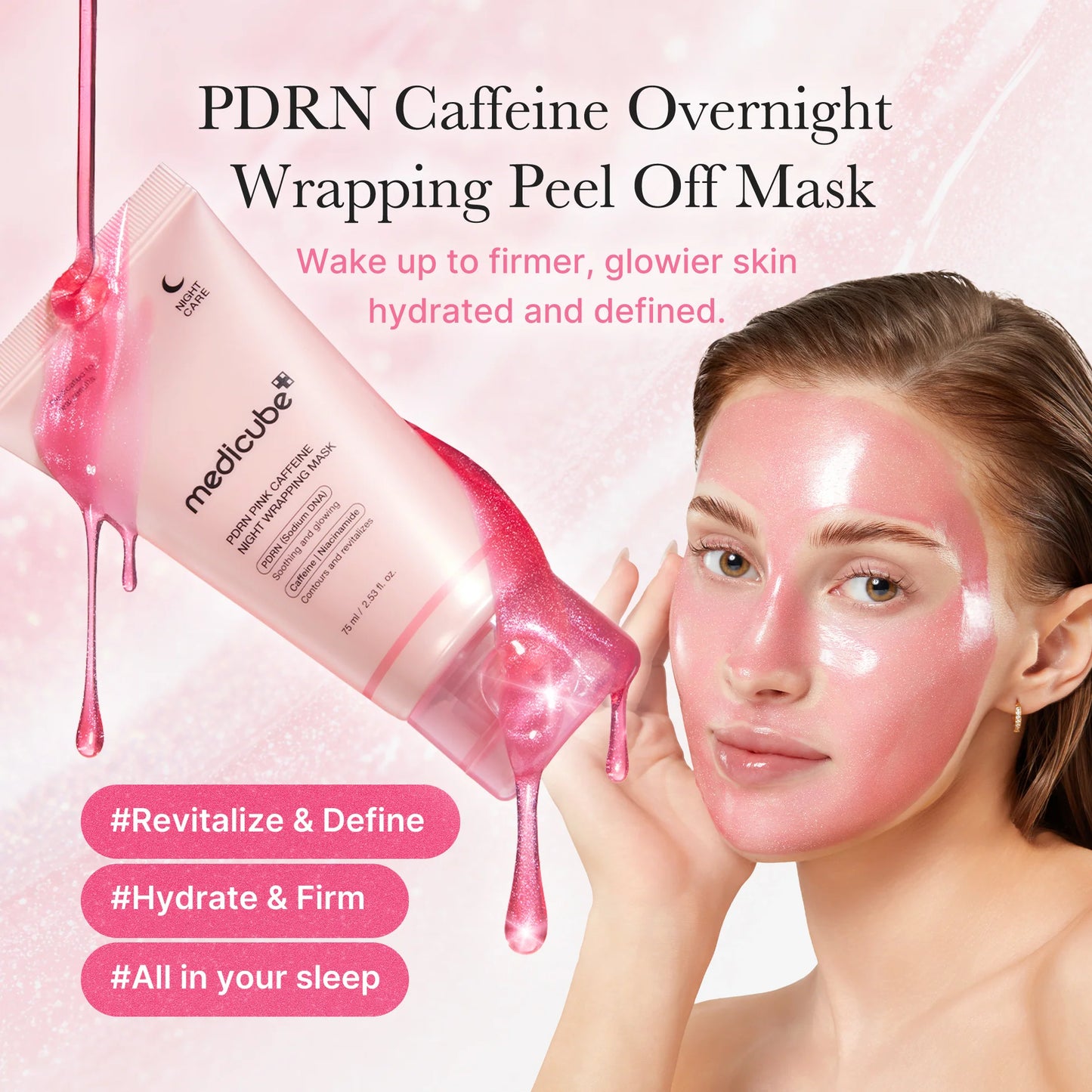 PDRN Pink Caffeine Night Wrapping Mask 75ml