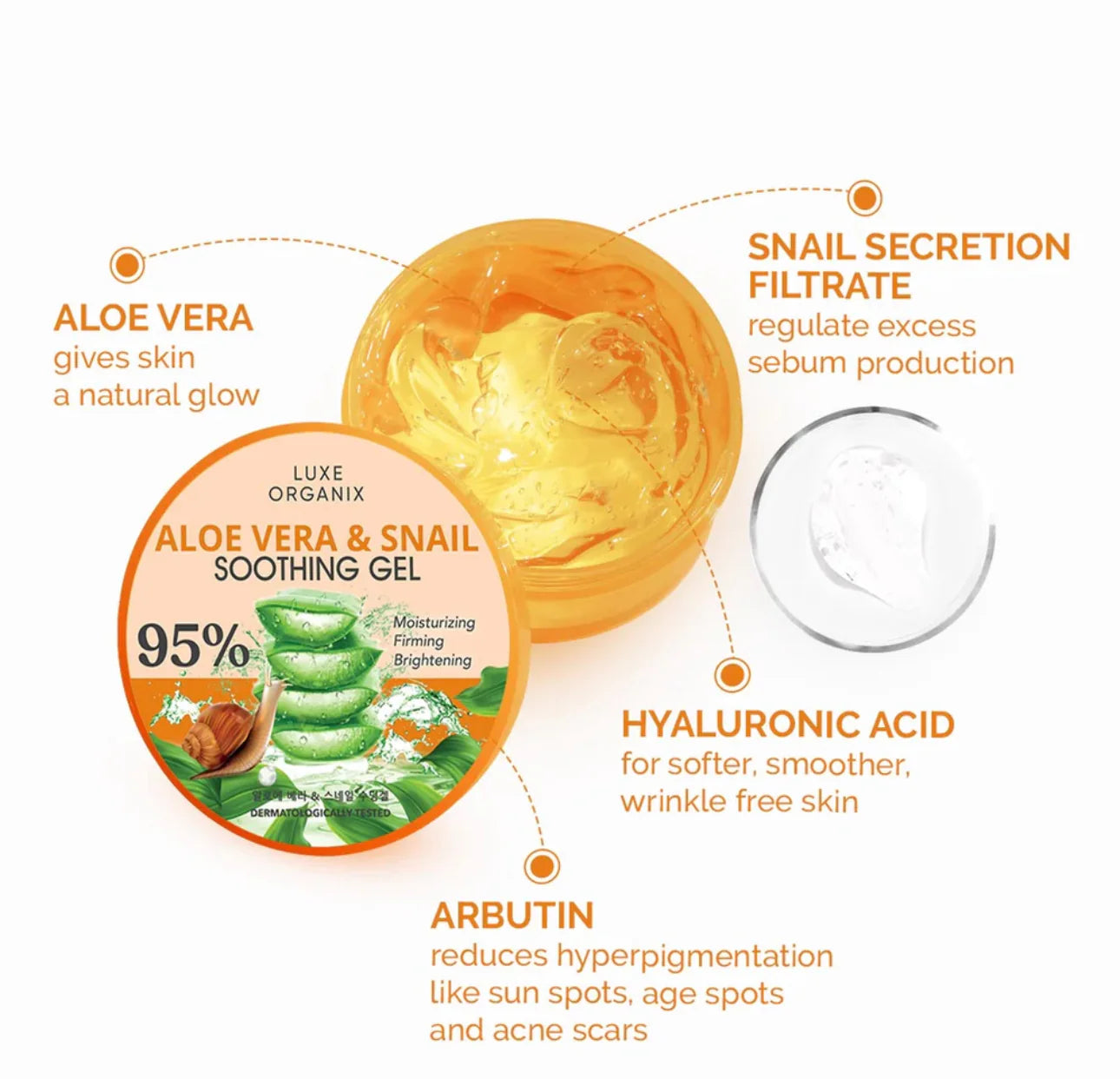Aloe Vera & Snail Soothing Gel 95% 300ml