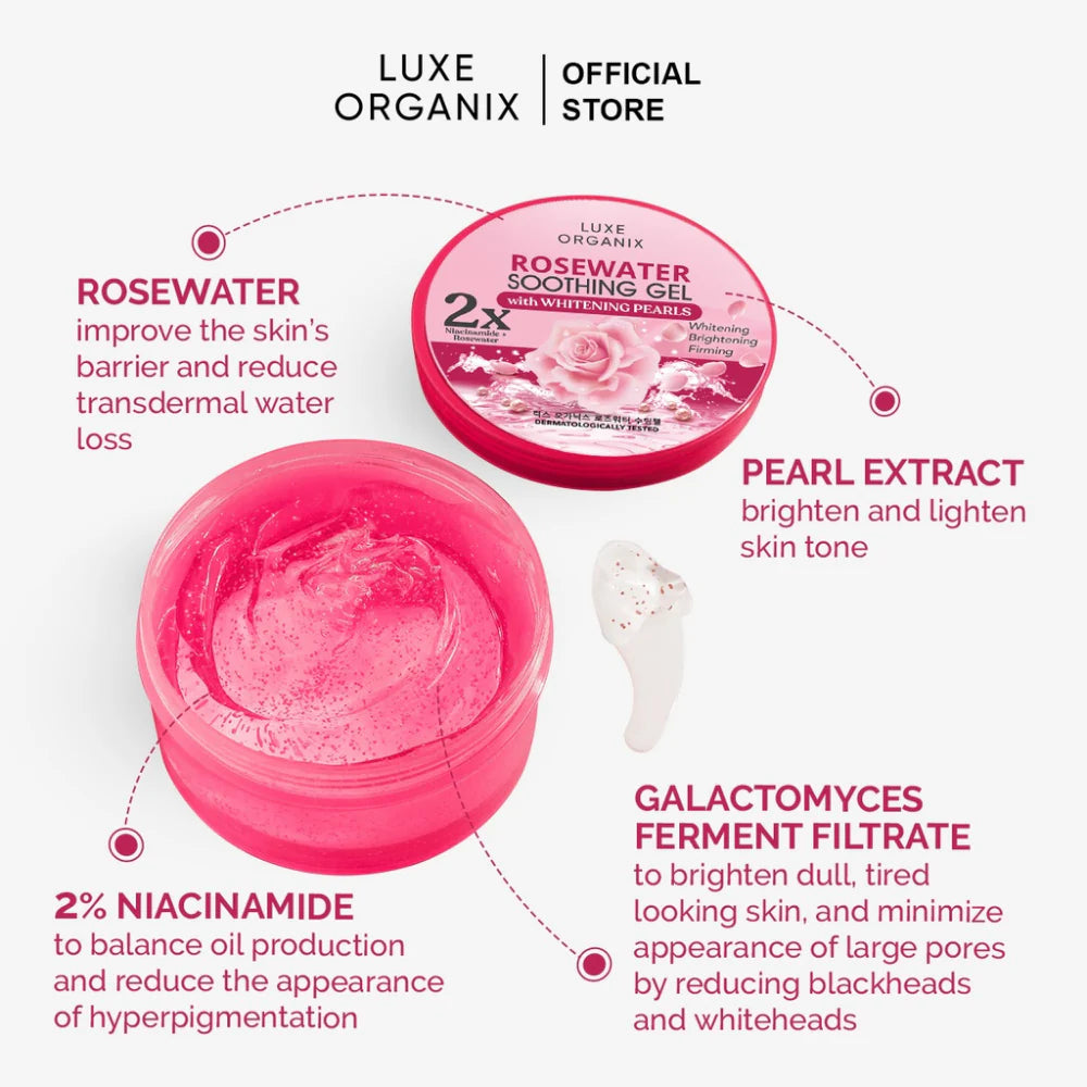 Rosewater Soothing Gel with Whitening Pearls 300ml