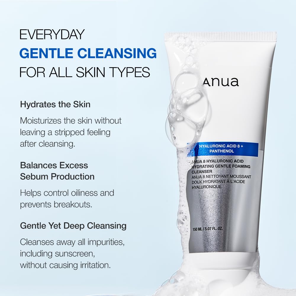 8 Hyaluronic Acid 8 Panthenol Hydrating Gentle Foaming Cleanser 150ml