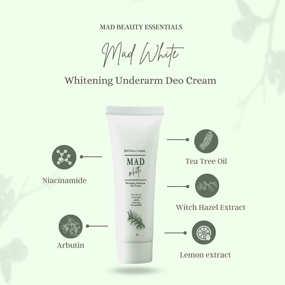 Mad White Whitening Underarm Deo Cream 30g