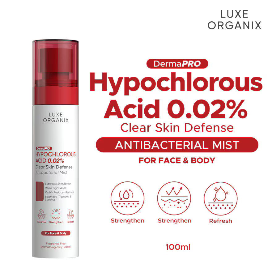 DermaPRO Hypochlorous Acid 0.02% Clear Skin Defense Antibacterial Mist 100ml
