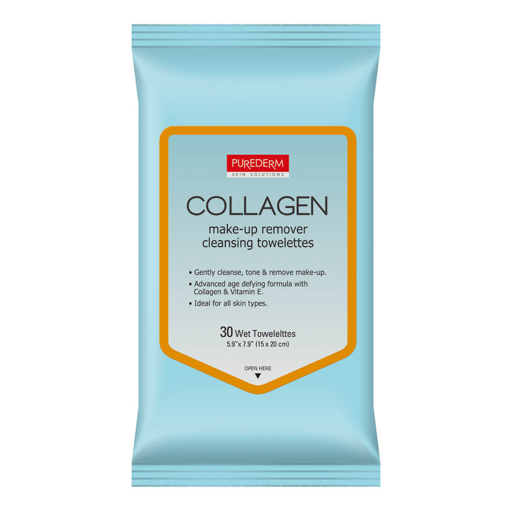Purederm Collagen Makeup Remover Towelettes 30s