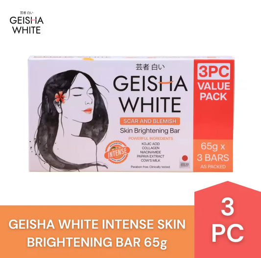 Geisha White Scar and Blemish Skin Brightening Bar 65g x3 Bars