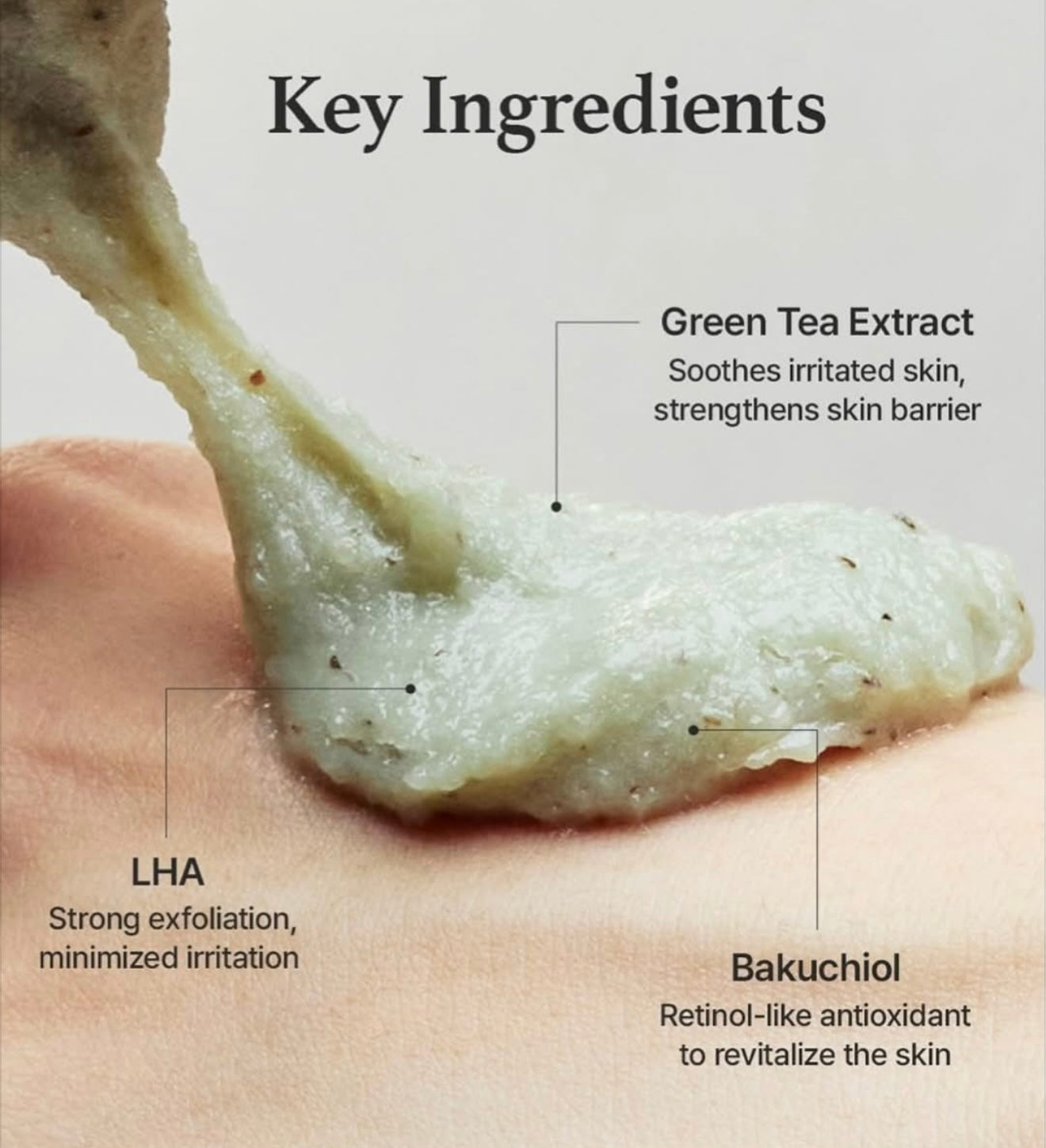 Green Tea + LHA Deep Pore Rice Cake Cleanser + Salicylic Acid 150g