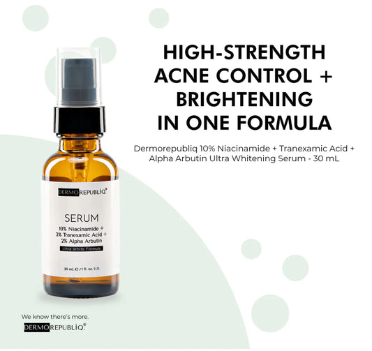 10% Niacinamide + 3% Tranexamic Acid + 2% Alpha Arbutin Ultra White Serum 30ml