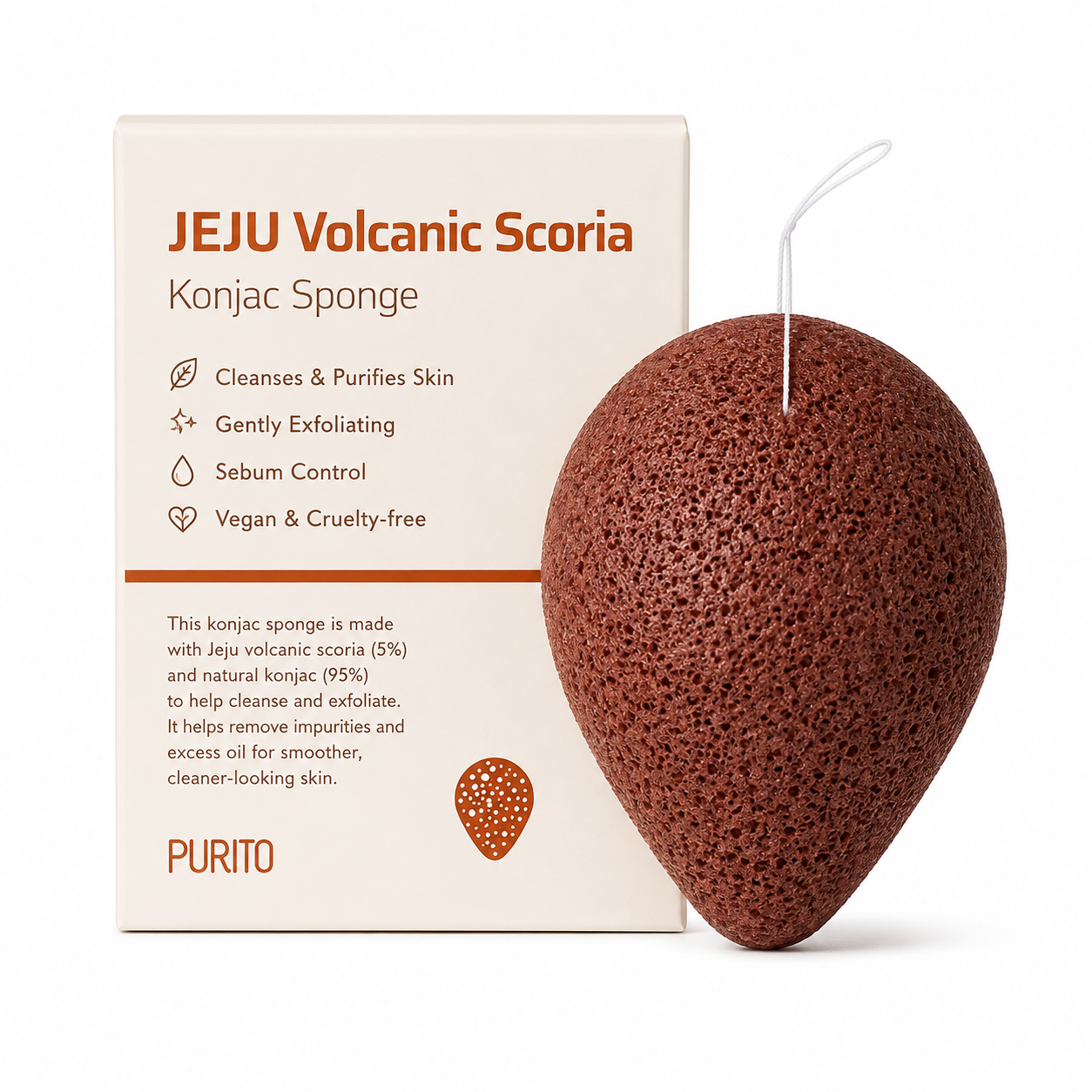 JEJU Volcanic Scoria Konjac Sponge