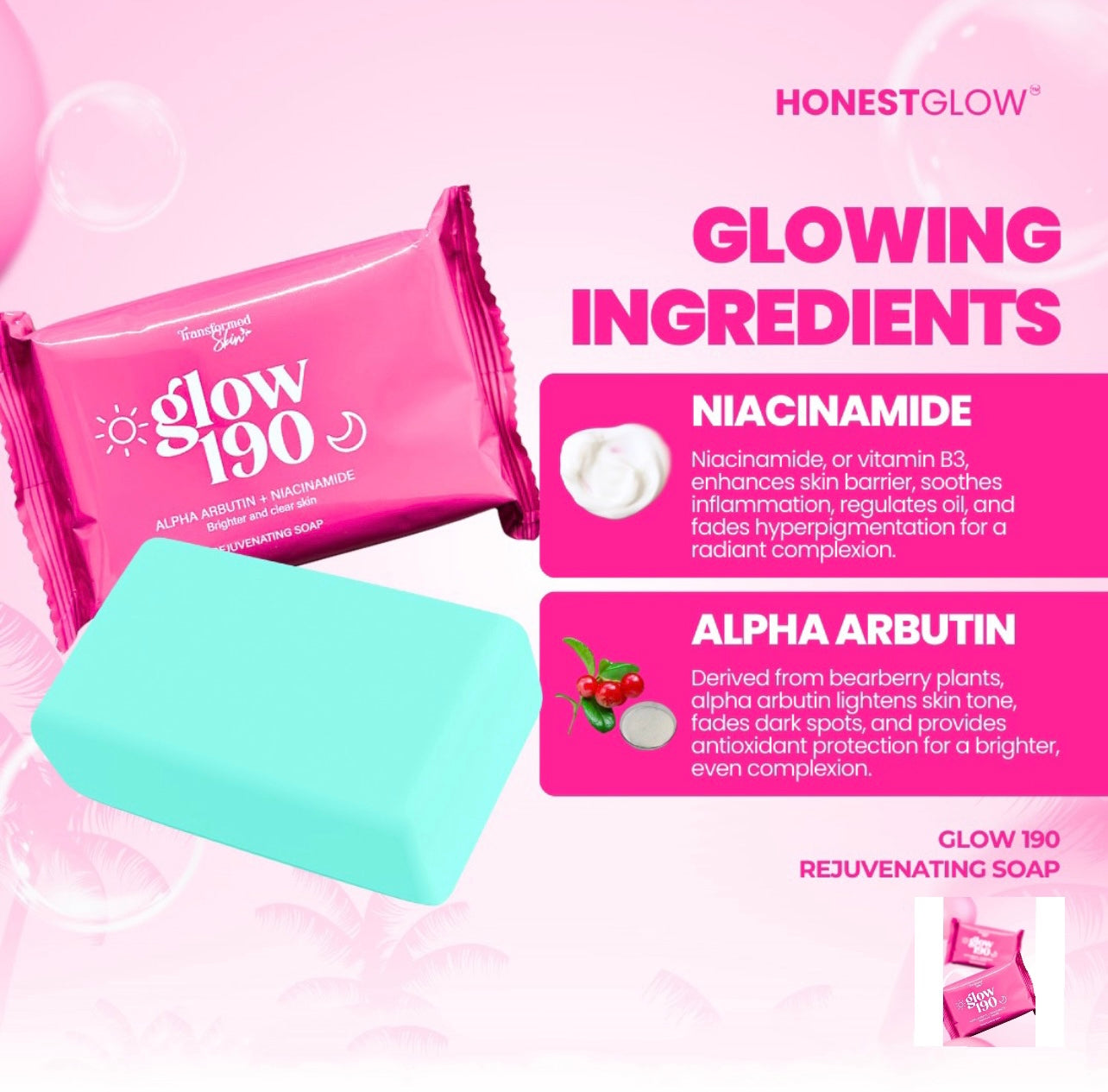 Glow 190 Rejuvenating Soap 125g