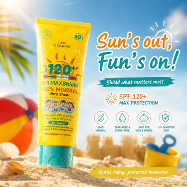 Translation missing: en.6-in-1 MaxShield 100% Mineral Ultra Sheer Sunscreen SPF120+ 100ml