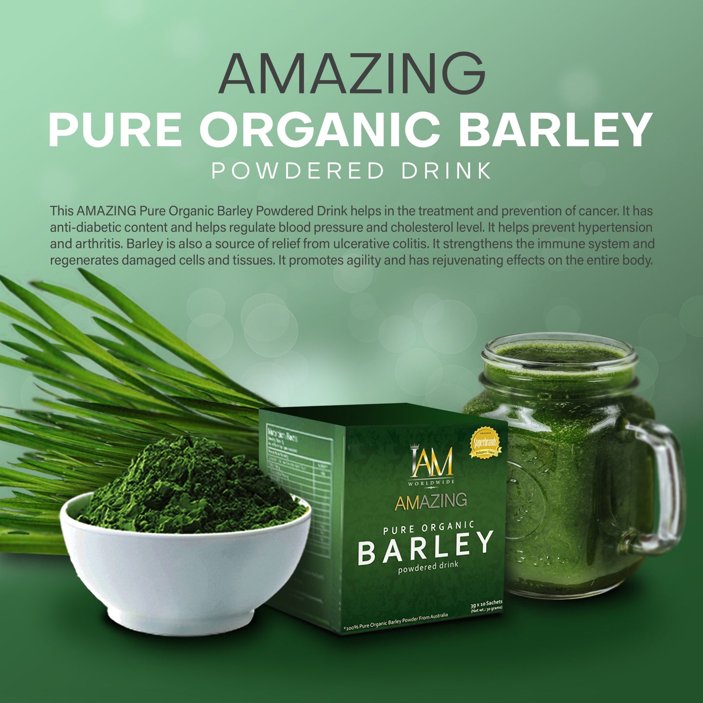 Amazing Pure Organic Barley (10 Sachets)
