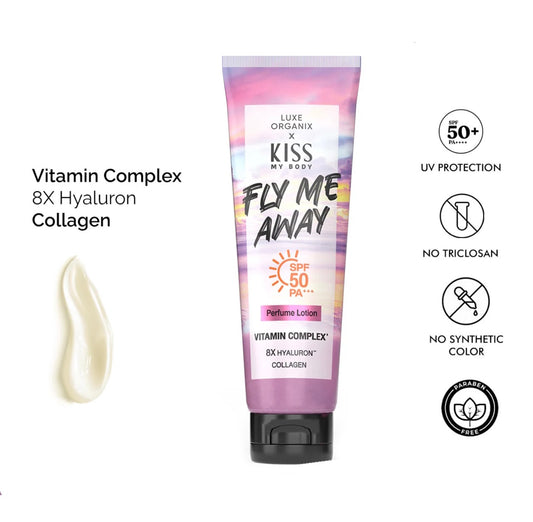 Kiss My Body Fly Me Away Perfume Lotion Spf 50 Pa+++ 200g