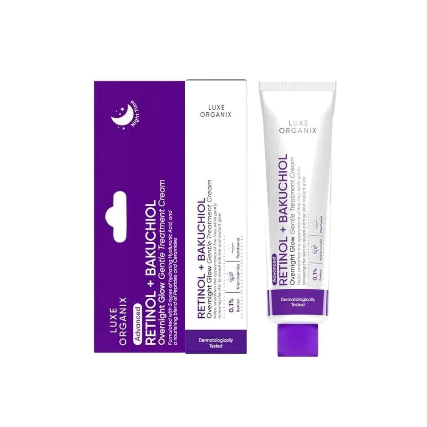 Retinol and Bakuchiol Overnight Glow Gentle Treatment Cream 30g