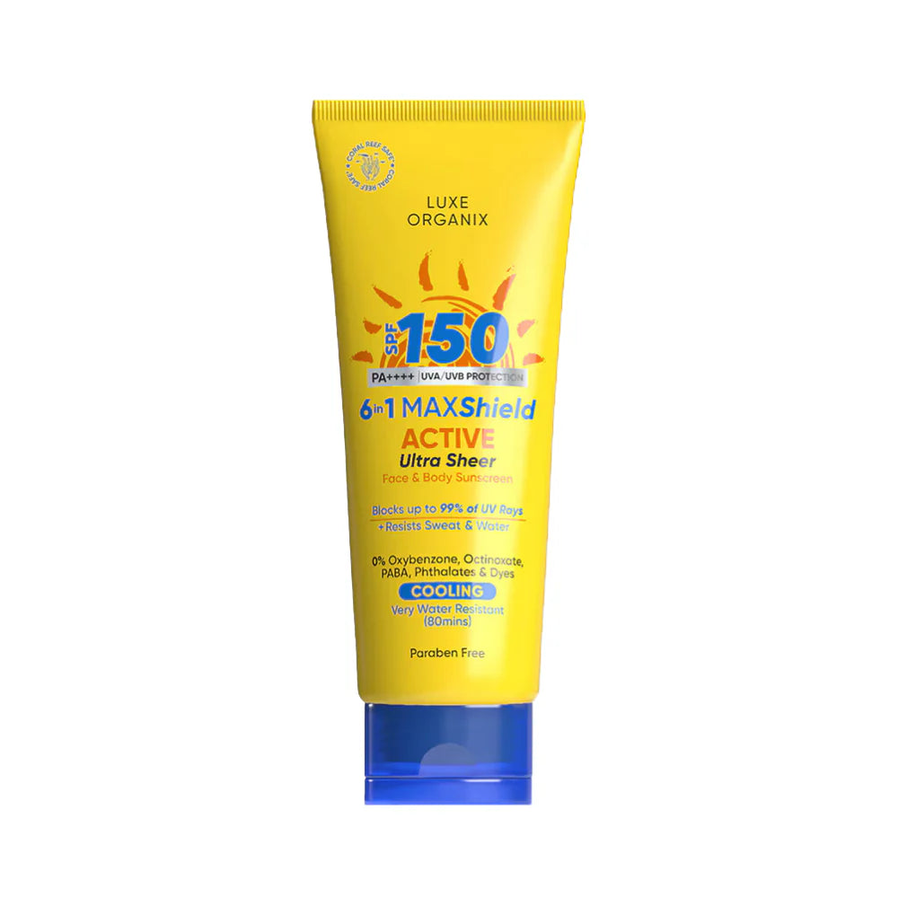 6 in 1 Maxshield Active Ultra Sheer Face and Body Sunscreen 100ml