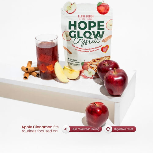 Hope Glow Crystal Apple Cinnamon Prebiotic Juice (8 Sachets)