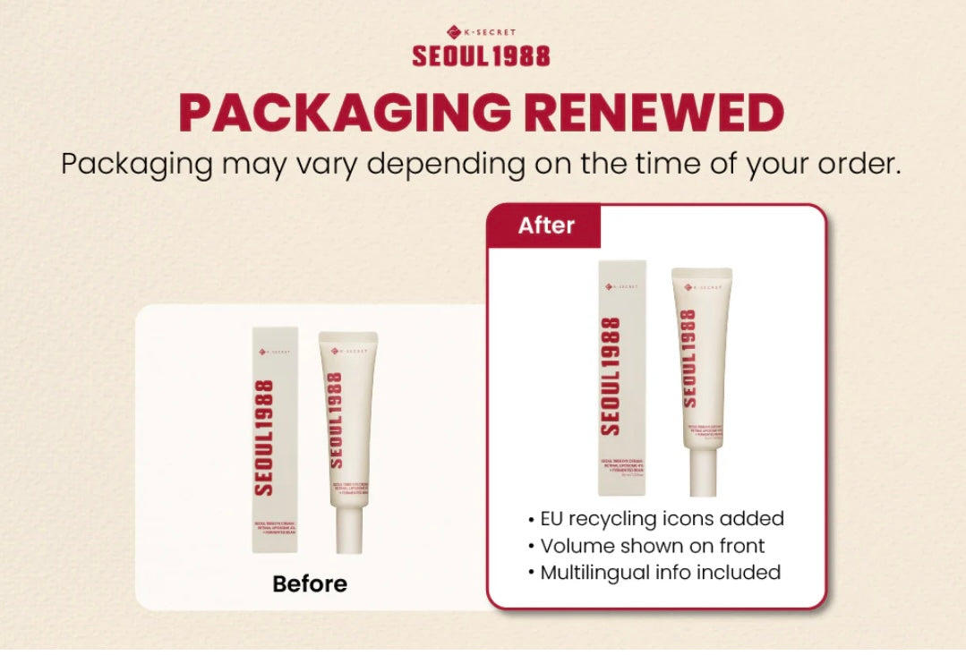 Seoul 1988 Eye Cream : Retinal Liposome 4% + Fermented Bean 30ml