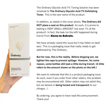 Translation missing: en.Glycolic Acid 7% Exfoliating Toner 240ml