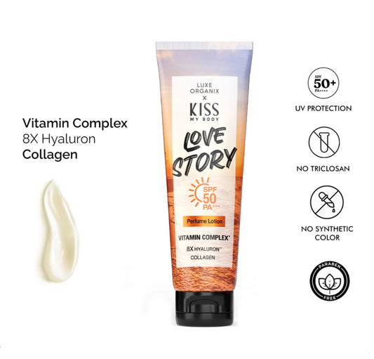 Kiss My Body Love Story Perfume Lotion Spf 50 Pa+++ 200g