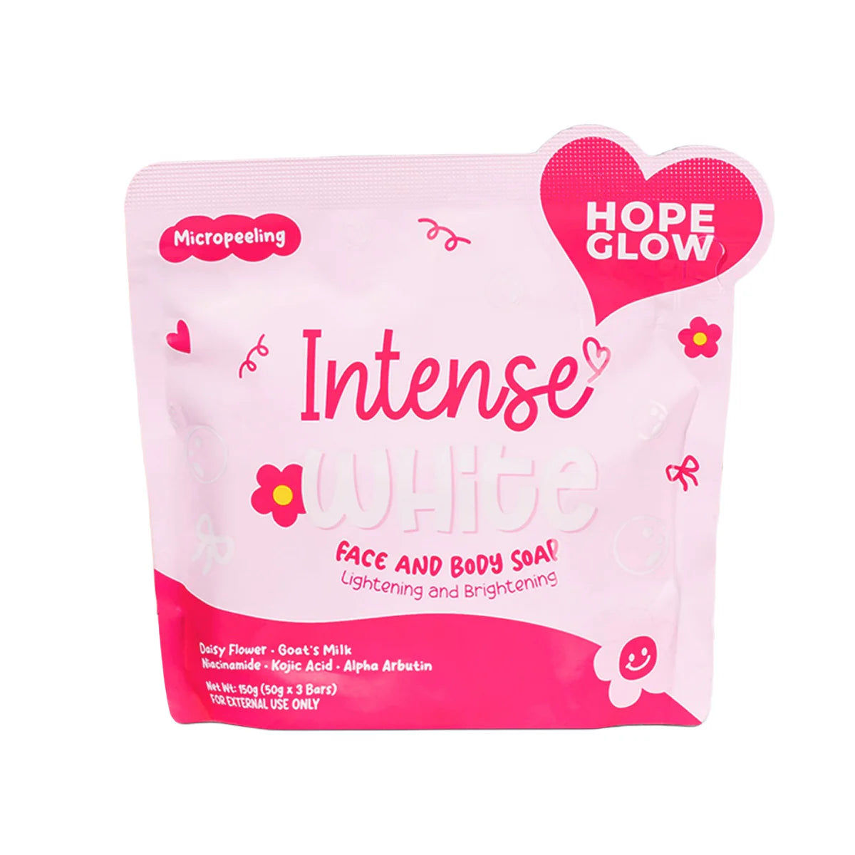 Intense White Face and Body Soap (50g x 3 Bars)