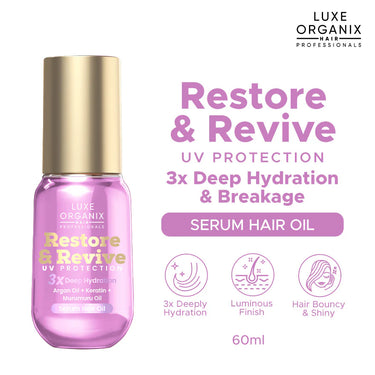 Translation missing: en.Restore &amp; Revive Serum Hair Oil Argan Oil + Keratin + Murumuru Oil 60ml