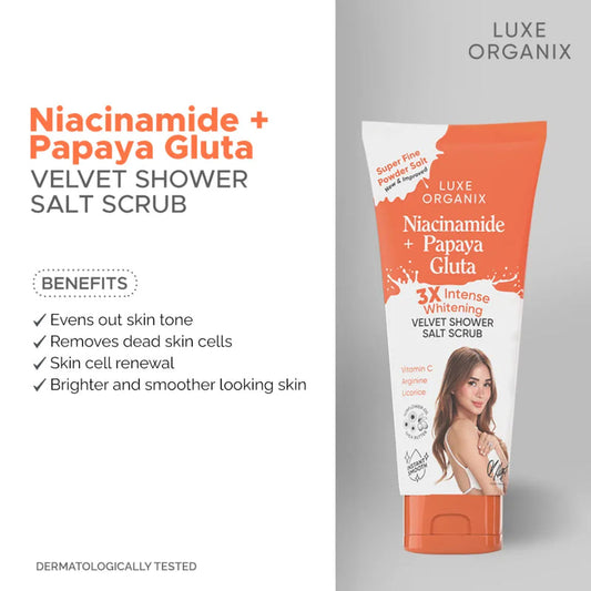 Niacinamide + Papaya Gluta Velvet Salt Scrub 320g