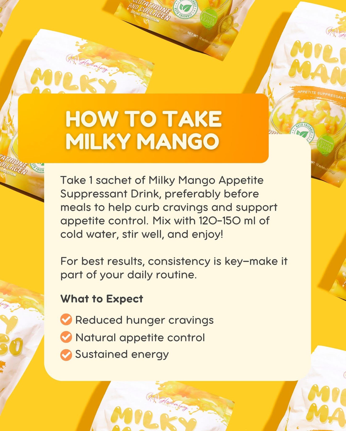 Milky Mango Appetite Suppressant Drink (10 Sachets)