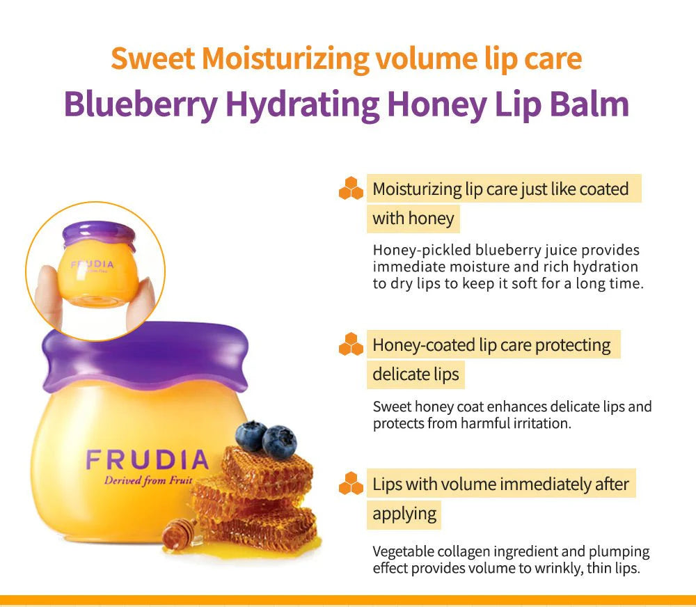Blueberry Hydrating Honey Lip Balm 10ml
