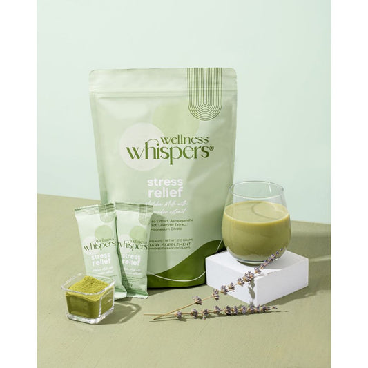 Stress Relief Matcha Milk with Lavender Extract (10 Sachets)