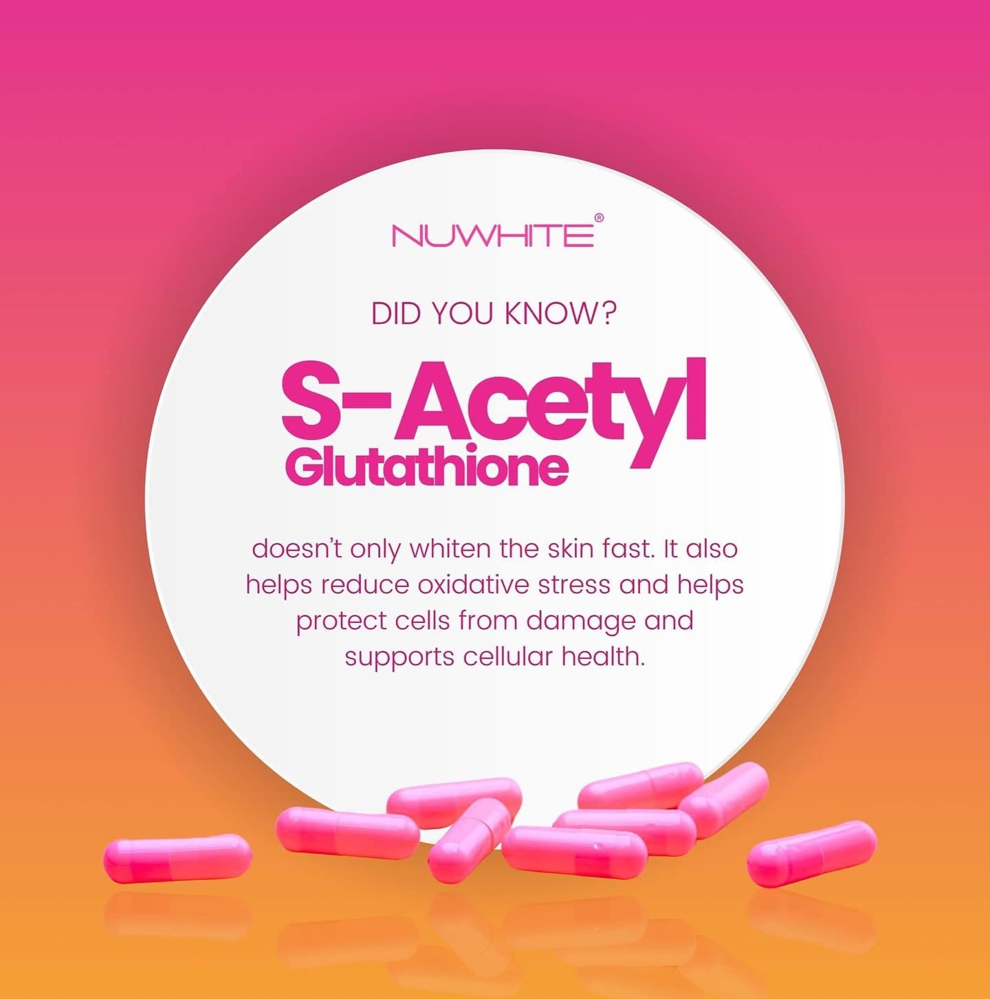 S- Acetyl Glutathione,Collagen,Vitamin E & Sodium Ascorbate (30 Capsules, 500mg)