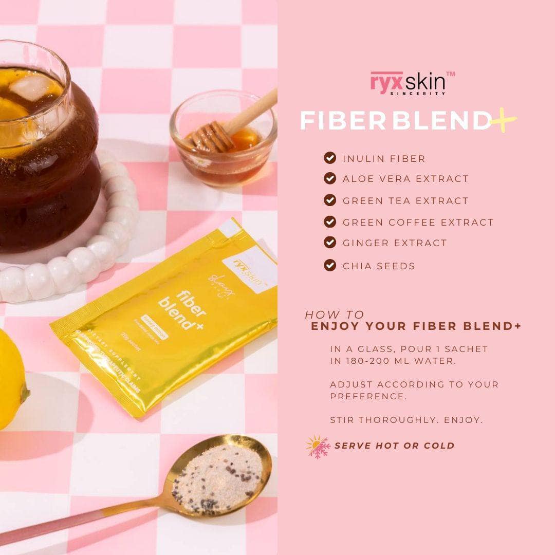 Fiber Blend+ Honey Lemon Powdered Juice Mix (10 Sachets)