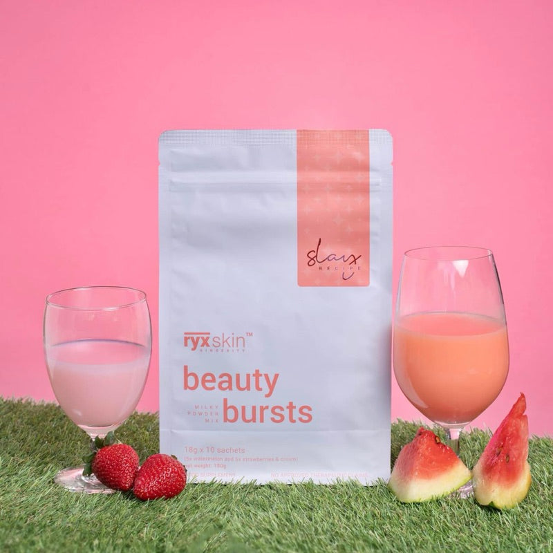 Beauty Bursts Watermelon,Strawberries And Cream Milky Powder Mix (10 Sachets)