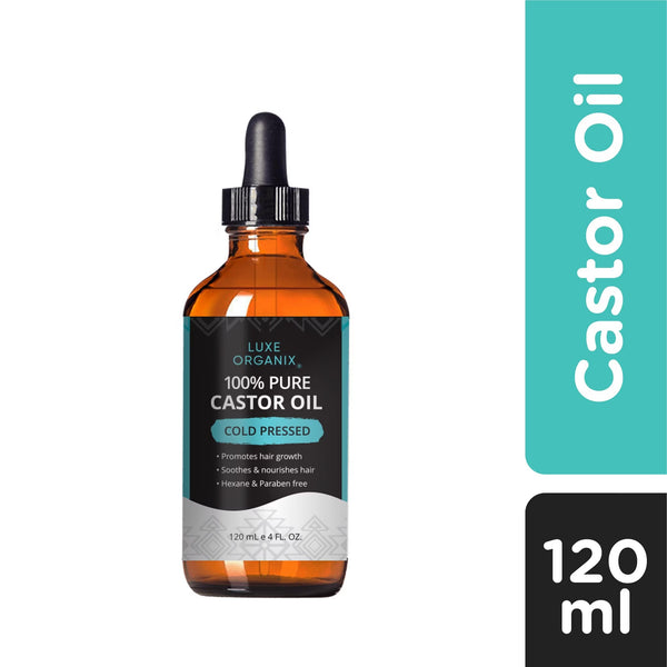 100% Castor Oil Drops Cold Pressed 120ml