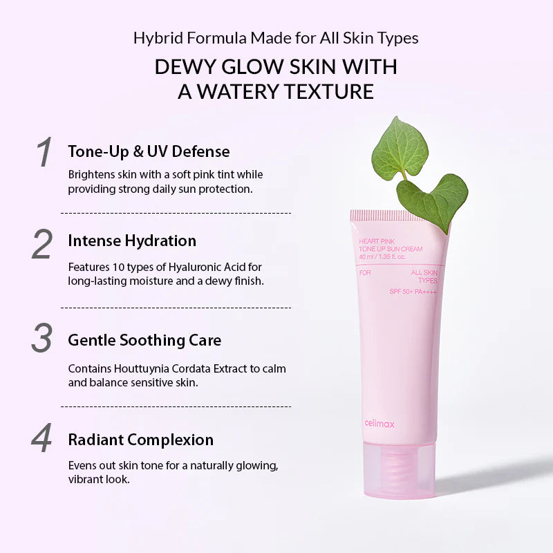 Heart Pink Tone Up Sun Cream 40ml
