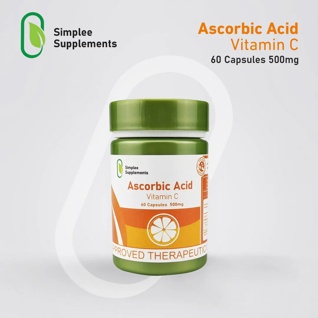 Ascorbic Acid - Vitamin C (60 Capsules, 500 mg)