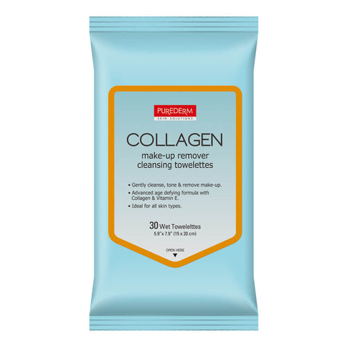 Purederm Collagen Makeup Remover Towelettes 30s